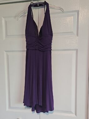Halter Style Katia Purple Dress With Built In Adjustable Bra. Very Comfortable.